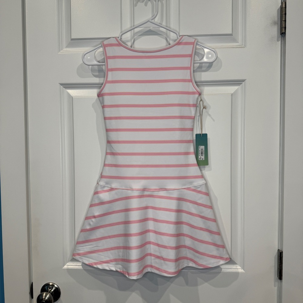 AS Revival Pink White Striped Sleeveless Sports Active Mini Dress Size Small - Picture 4 of 8